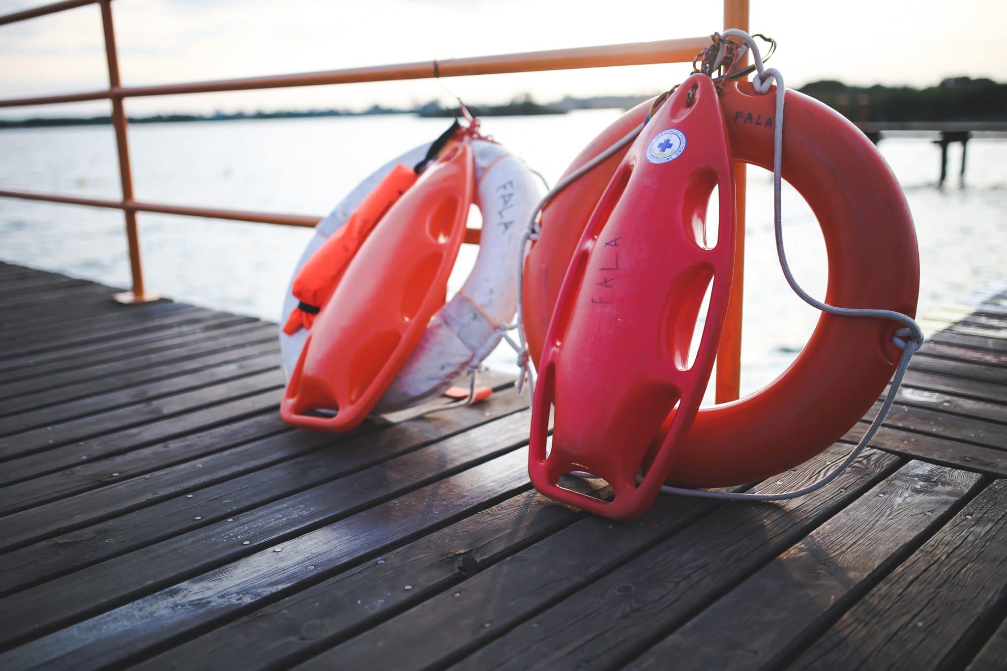 Two Lifebuoys on a dock